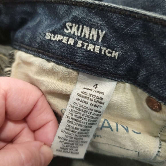 American Eagle Skinny Super Stretch Dark Wash Denim Blue Jeans Sz 4 - Picture 7 of 8